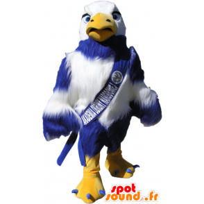 Mascot sup modré, žluté a bílé obr - MASFR032778 - maskot ptáci