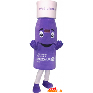 Mascotte de flacon violet. Mascotte de lotion - MASFR032779 - Mascottes d'objets