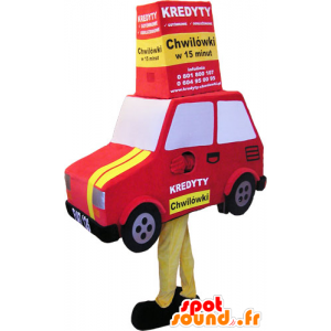 Mascot roten und gelben Auto Riese. Mascot Fahrzeug - MASFR032785 - Maskottchen von Objekten