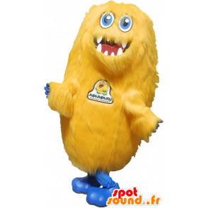 Mascotte de gros monstre jaune. Mascotte de créature fantastique - MASFR032786 - Mascottes de monstres
