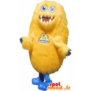 Mascotte grote gele monster. fantastisch schepsel mascotte - MASFR032786 - mascottes monsters