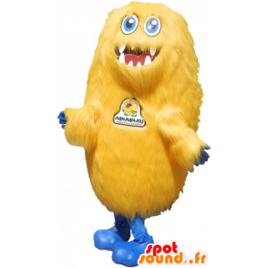 Mascot grande mostro giallo. fantastico mascotte creatura - MASFR032786 - Mascotte di mostri