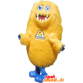 Mascotte de gros monstre jaune. Mascotte de créature fantastique - MASFR032786 - Mascottes de monstres