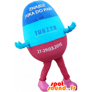 Mascot μπλε και ροζ χάπι. φάρμακο μασκότ - MASFR032787 - μασκότ αντικείμενα