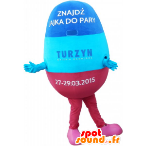 Maskot modré a růžové pilulky. droga Maskot - MASFR032787 - Maskoti objekty