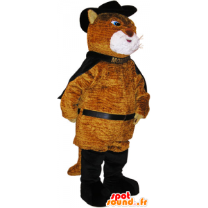 Mascot big brown cat puss dress - MASFR032788 - Cat mascots