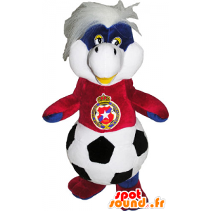 Corpo della mascotte di peluche con una palla e una maglia di calcio - MASFR032792 - Mascotte non classificati