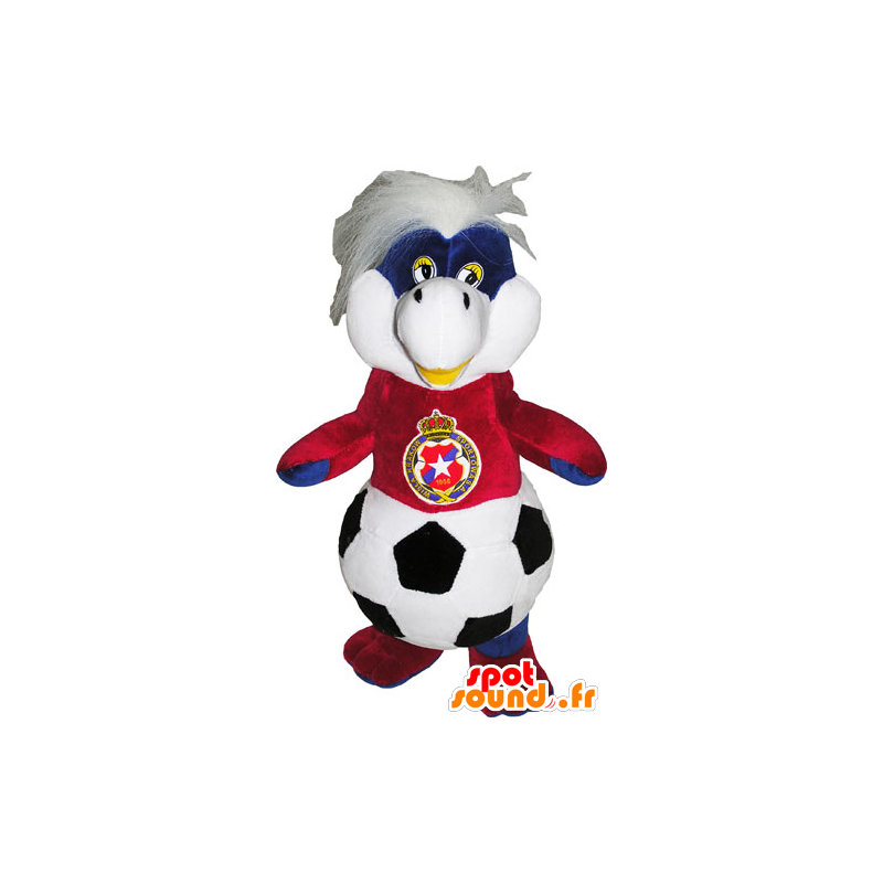 Mascote de pelúcia com um corpo bola e uma camisa de futebol - MASFR032792 - Mascotes não classificados