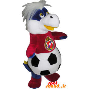 Pluche mascotte met een bal lichaam en een voetbal jersey - MASFR032792 - Niet-ingedeelde Mascottes