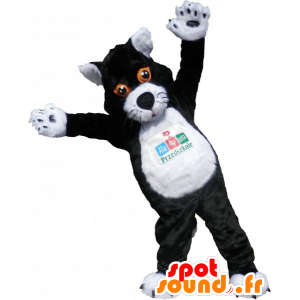 Mascot gran gato blanco y negro. traje de gato - MASFR032794 - Mascotas gato