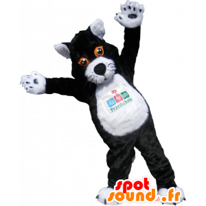 Maskot velkou černobílou kočku. cat suit - MASFR032794 - Cat Maskoti