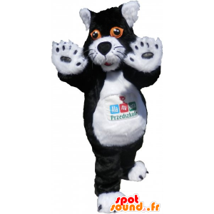Mascot big black and white cat. cat suit - MASFR032794 - Cat mascots