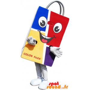 Mascotte de sac en papier, coloré et souriant - MASFR032801 - Mascottes d'objets