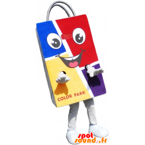 χαρτί τσάντα μασκότ, πολύχρωμα και χαμογελαστά - MASFR032801 - μασκότ αντικείμενα