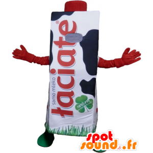 La mascota gigante de ladrillo blanco y negro de la leche - MASFR032803 - Mascotas de objetos