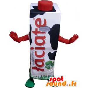 Mascotte de brique de lait géante blanche et noire - MASFR032803 - Mascottes d'objets