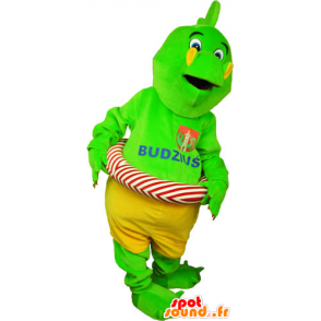 Green dinosaur mascot flashy shorts with a buoy - MASFR032809 - Mascots dinosaur