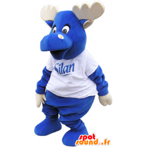 Todo impulso azul de la mascota con madera y una camiseta blanca - MASFR032813 - Animales del bosque