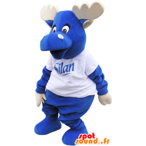 All blue mascot momentum with wood and a white t-shirt - MASFR032813 - Animals of the forest