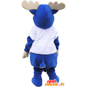 All blue mascot momentum with wood and a white t-shirt - MASFR032813 - Animals of the forest