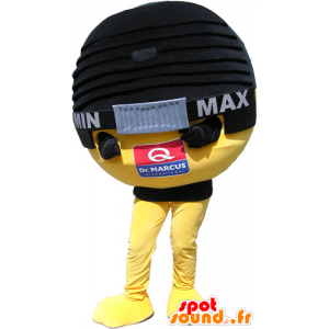 Mikro-Maskottchen schwarz und gelb, Riese - MASFR032815 - Maskottchen von Objekten