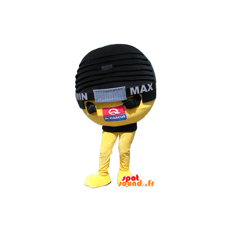 Mikro-Maskottchen schwarz und gelb, Riese - MASFR032815 - Maskottchen von Objekten