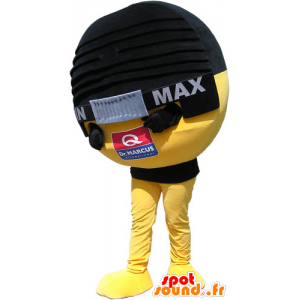 Micro mascotte nero e giallo, gigante - MASFR032815 - Mascotte di oggetti