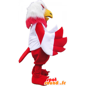 Red and white giant bird mascot - MASFR032819 - Mascot of birds