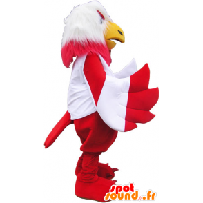 Mascota del pájaro gigante rojo y blanco - MASFR032819 - Mascota de aves