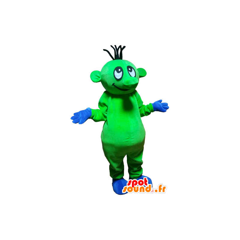 Buitenaards mascotte grappig flashy groen - MASFR032820 - uitgestorven dieren Mascottes