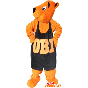 Mascot oranssi karhu, makea ja söpö. maskotti Teddy - MASFR032822 - Bear Mascot
