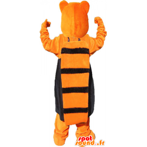 Mascotte d'ours orange, doux et mignon. Mascotte de nounours - MASFR032822 - Mascotte d'ours