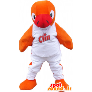 Orange penguin mascot outfit in white - MASFR032824 - Penguin mascots