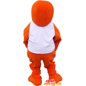 Naranja equipo del pingüino mascota en blanco - MASFR032824 - Mascotas de pingüino