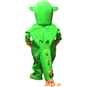 Flashy yellow and green dinosaur mascot - MASFR032825 - Mascots dinosaur