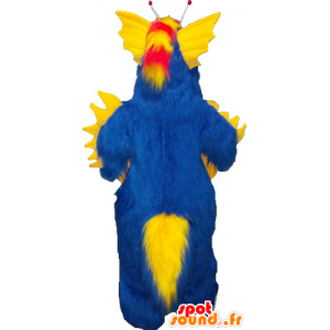 Mascot gran monstruo peludo azul y amarillo Todos - MASFR032827 - Mascotas de los monstruos