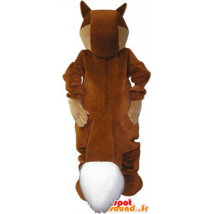 Raposa mascote castanho e beige gigante - Mascotes raposas - MASFR032829 - SpotSound.fr
