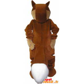Marrone mascotte volpe e beige gigante - MASFR032829 - Mascotte Fox