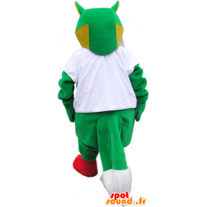 Grande mascotte verde volpe con una camicia bianca - MASFR032830 - Mascotte Fox