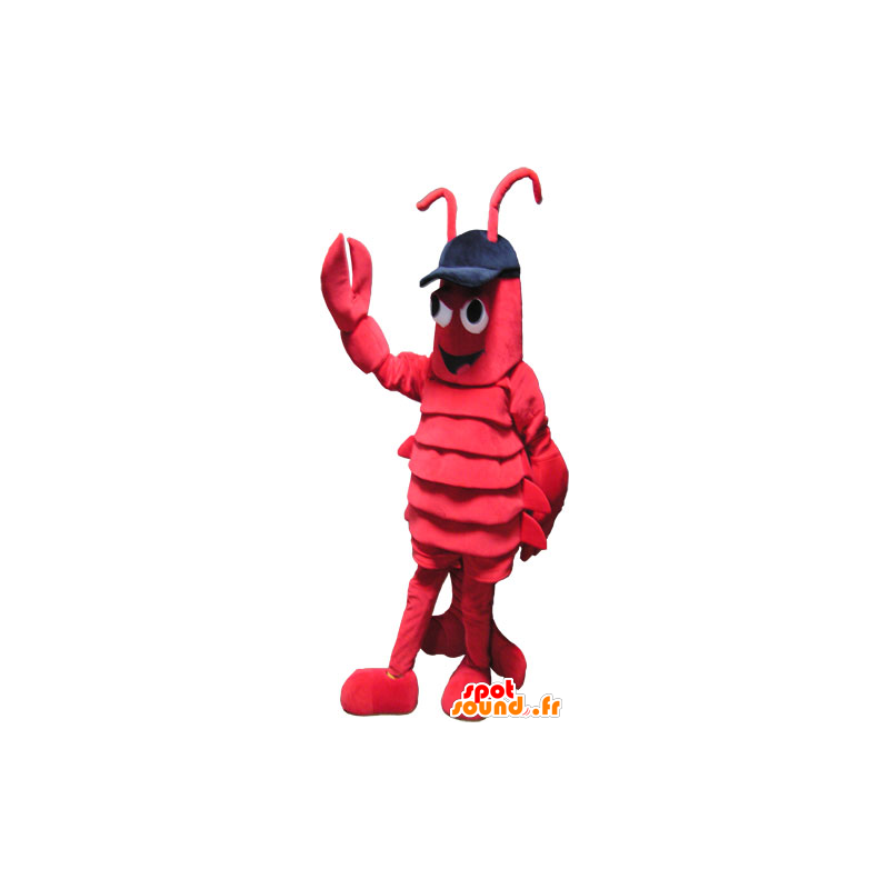 Mascote lagosta gigante vermelha com grandes garras - MASFR032833 - mascotes Lobster