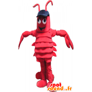 Rode reus kreeft mascotte met grote klauwen - MASFR032833 - mascottes Lobster