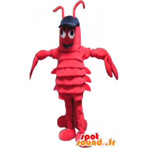 Rød kjempe hummer maskot med store klør - MASFR032833 - Maskoter Lobster