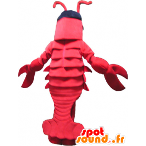 Punainen jättiläinen hummeri maskotti joilla on suuret sakset - MASFR032833 - maskotteja Lobster
