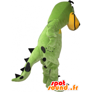 Green and yellow dinosaur mascot - MASFR032834 - Mascots dinosaur