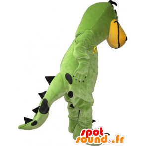 Mascote dinossauro verde e amarelo - MASFR032834 - Mascot Dinosaur