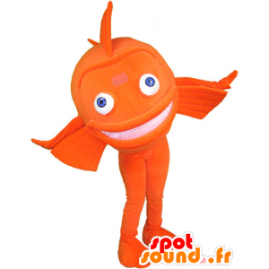 Jätte orange fiskmaskot - Spotsound maskot