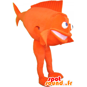 Jätte orange fiskmaskot - Spotsound maskot