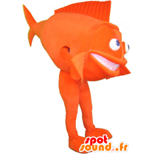 Oranje reusachtige vis mascotte - MASFR032838 - Fish Mascottes