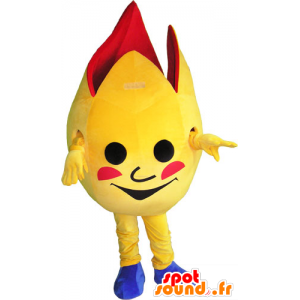 Giant mascotte uovo aperto giallo e rosso - MASFR032839 - Mascotte di cibo