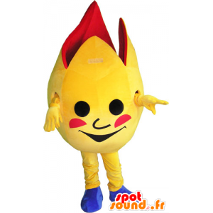 Giant egg maskot gult og rødt åpen - MASFR032839 - mat maskot